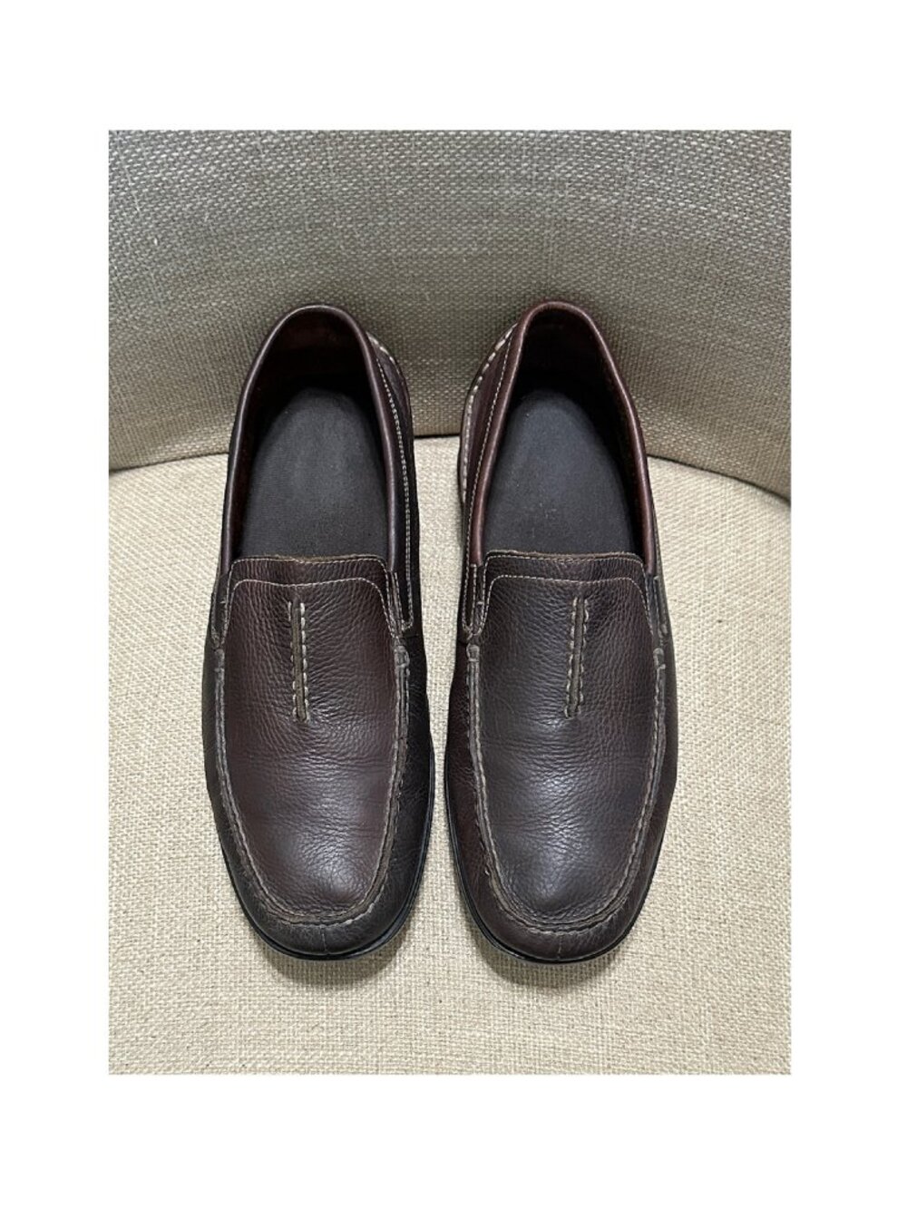 Clarks Brown Leather Loafers Slip-On Shoes Size 10.5 M